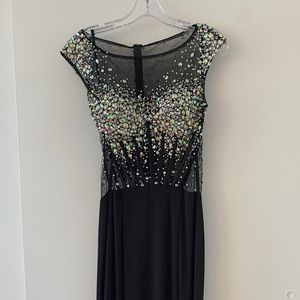 Jovani Black/ lace+sequin Prom Dress / Ball Gown size 4